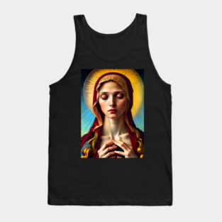 Blessed Virgin Mary Prayer Hands Tank Top