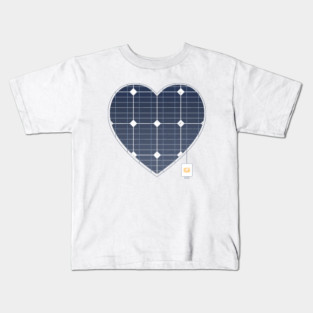 SOLAR PANEL POWER HEART SIMPLE Kids T-Shirt