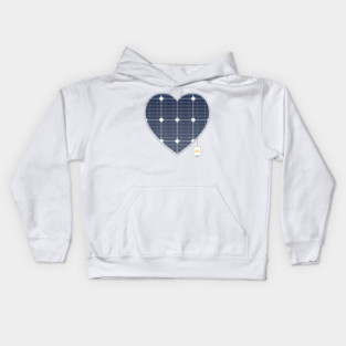 SOLAR PANEL POWER HEART SIMPLE Kids Hoodie