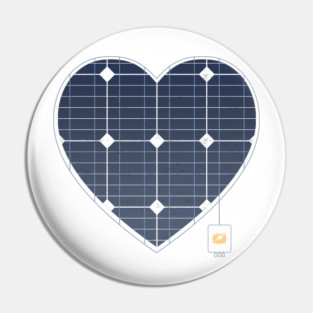 SOLAR PANEL POWER HEART SIMPLE Pin