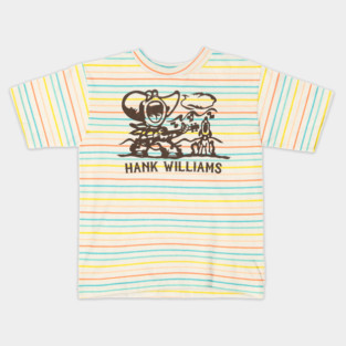 Hank Williams 70s Style Fan Design Kids T-Shirt