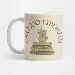Dark Academia Latin Book Worm Mug