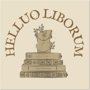 Dark Academia Latin Book Worm Posters and Art