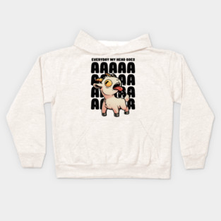 Everyday My Head Goes AAAA - Funny Goat Meme Gift Kids Hoodie