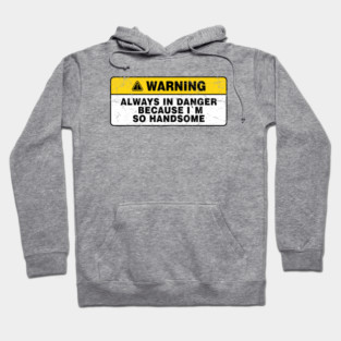 Always in Danger Because Im so Handsome Vintage Hoodie