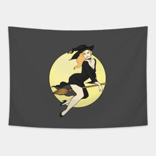 Witch Pinup Tapestry