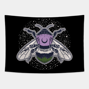 Genderqueer Bee Proud LGBT Pride Flag Tapestry