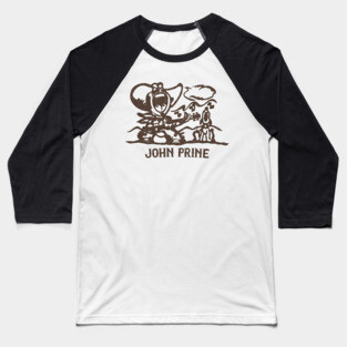 John Prine 70s Style Fan Design Baseball T-Shirt