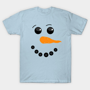 Snowman Face Carrot Nose T-Shirt