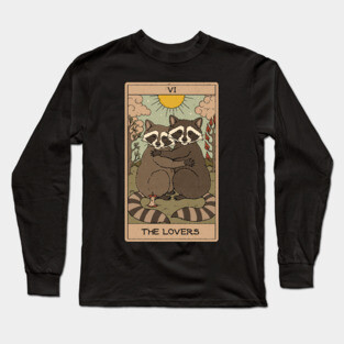 The Lovers - Raccoons Tarot Long Sleeve T-Shirt
