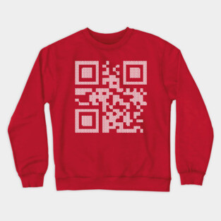 Merry Christmas! Knitted QR Code Crewneck Sweatshirt