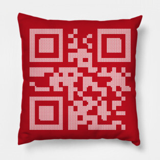 Merry Christmas! Knitted QR Code Pillow