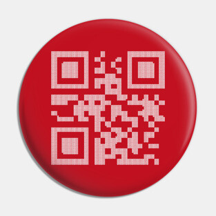 Merry Christmas! Knitted QR Code Pin