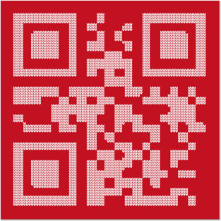 Merry Christmas! Knitted QR Code Posters and Art