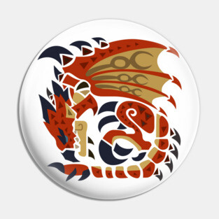 Rathalos Icon - Monster Hunter World Pin