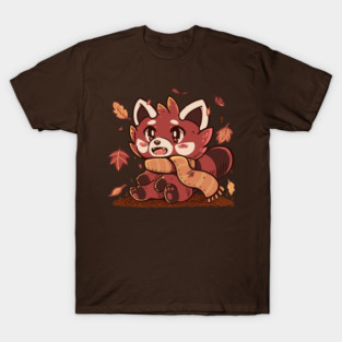 Fallen Leaves Red Panda T-Shirt