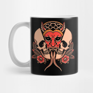 evil krampus tattoo Mug
