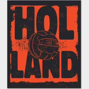 Vintage Holland Football Oranje Netherlands Posters and Art