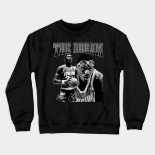 Hakeem Olajuwon The Dream Basketball Legend Signature Vintage Retro 80s 90s Bootleg Rap Style Crewneck Sweatshirt