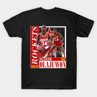 Hakeem Olajuwon The Dream Basketball Legend Signature Vintage Retro 80s 90s Bootleg Rap Style T-Shirt