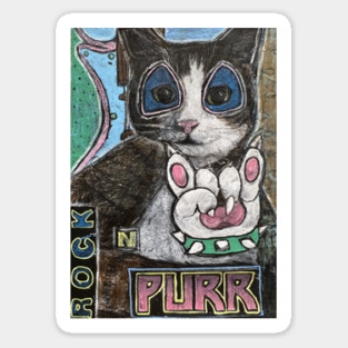 Rock n Purr Sticker