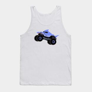 Monster Truck Megalodon Illustration Tank Top
