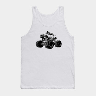 Monster Truck Silhouette Tank Top
