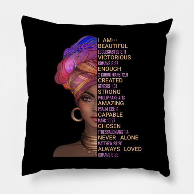 I am beautiful & loved Pillow by UrbanLifeApparel