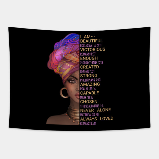 I am beautiful & loved Tapestry by UrbanLifeApparel