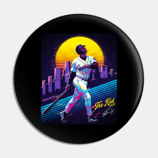 Ken Griffey Jr The Kid Basketball Legend Signature Vintage Retro 80s 90s Bootleg Rap Style Pin