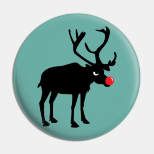 Angry Animals: Rudolph the red nosed Reindeer Pin