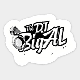 DJ Big Al Black & White Sticker