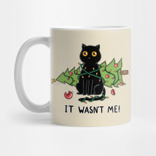 Cat and Christmas tree Mug