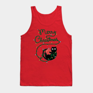 Cat merry christmas Tank Top