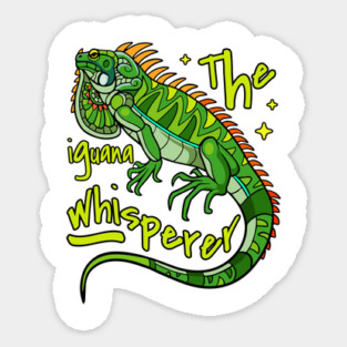The Iguana Whisperer Funny Iguana Lizard Pun Zentangle Art Color Sticker