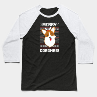 Merry Corgmas Christmas Sweater Corgi Christmas Gift Baseball T-Shirt