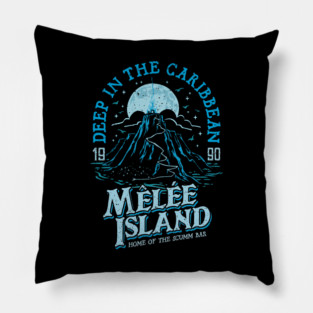 Deep in the Caribbean (blue) Pillow