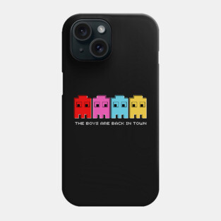 The ghosts are back in town, 8-bit retro arcade ghosts Phone Case