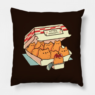 Kitten Nuggets Fast Food Cat by Tobe Fonseca Pillow