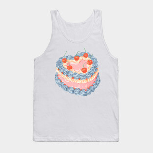 Vintage Cherry Buttercream Cake Tank Top