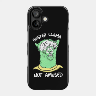 Hipster Llama Not Amused Phone Case