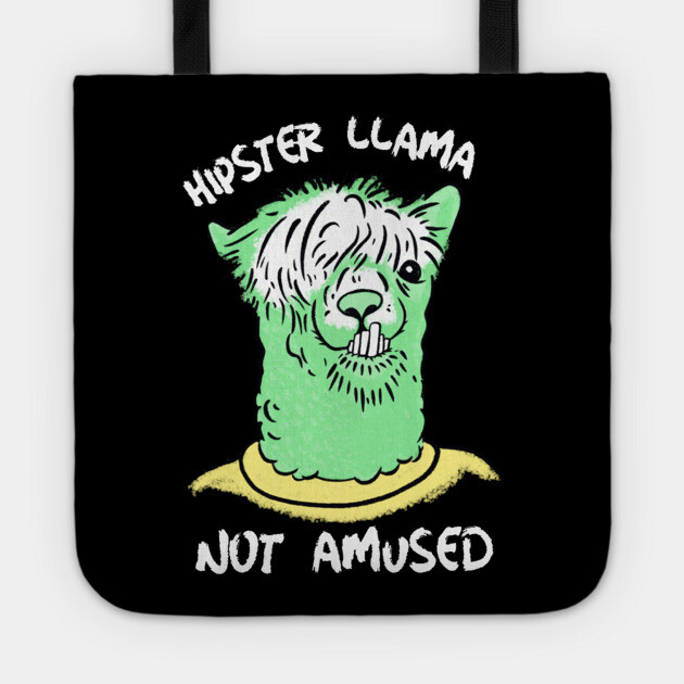 Hipster Llama Not Amused Tote by The WYLD Tribe