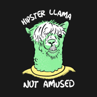 Hipster Llama Not Amused T-Shirt