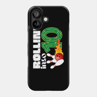 Rollin into 10th Birthday Bowling Gifts Phone Case