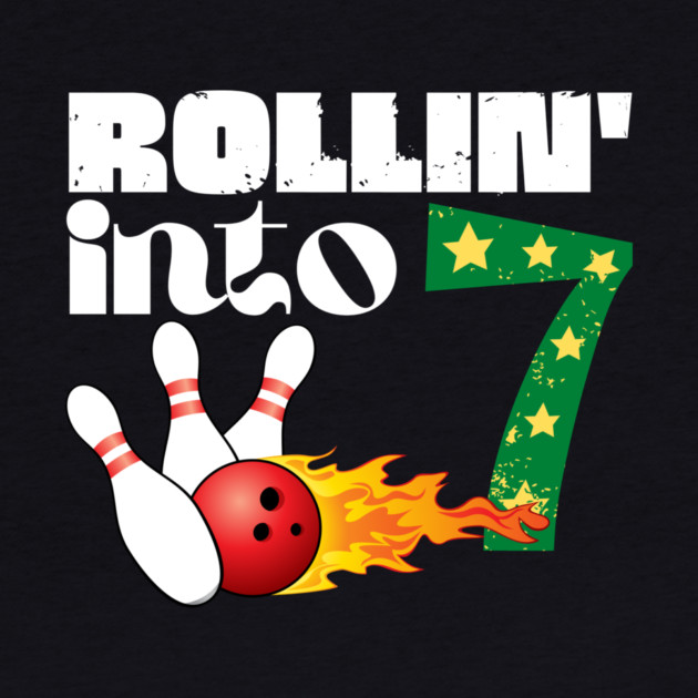Rolling into 7 Bowling Birthday Gift by The WYLD Tribe