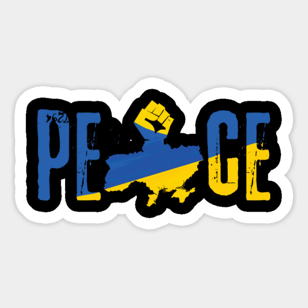 Peace Ukraine Flag Design Magnet by The WYLD Tribe