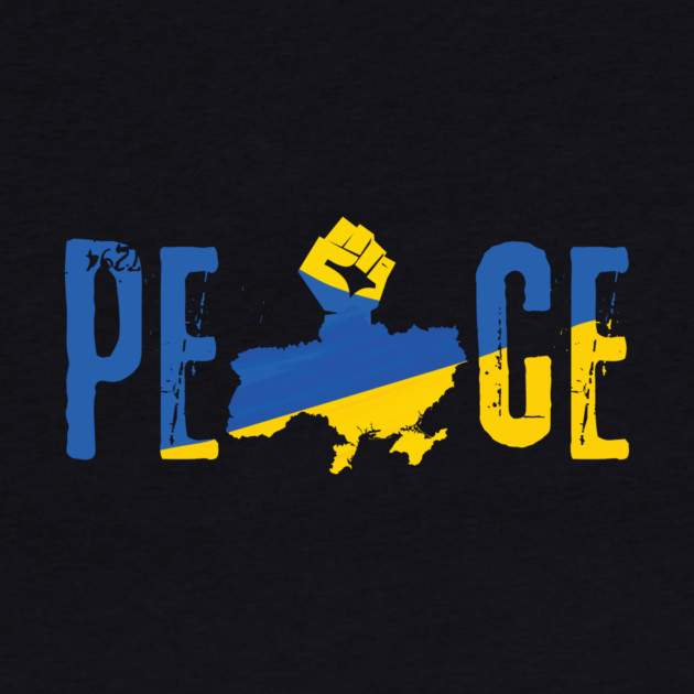 Peace Ukraine Flag Design by The WYLD Tribe
