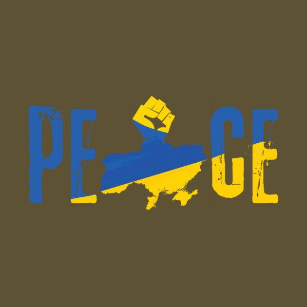 Peace Ukraine Flag Design by The WYLD Tribe