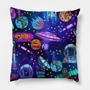 Outer Space Pattern Pillow