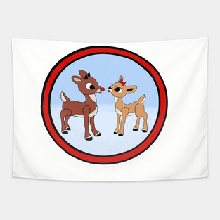 Rudolph The Red-Nosed Reindeer & Clarice Tapestry